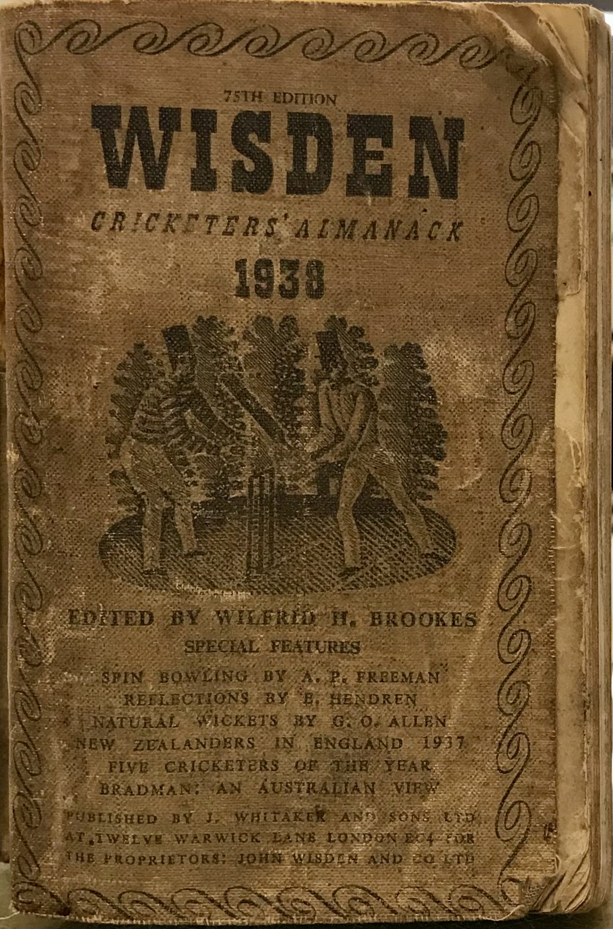 Wisden Cricketers' Almanack 1938 - Brookes, Wilfrid H. (Editor)