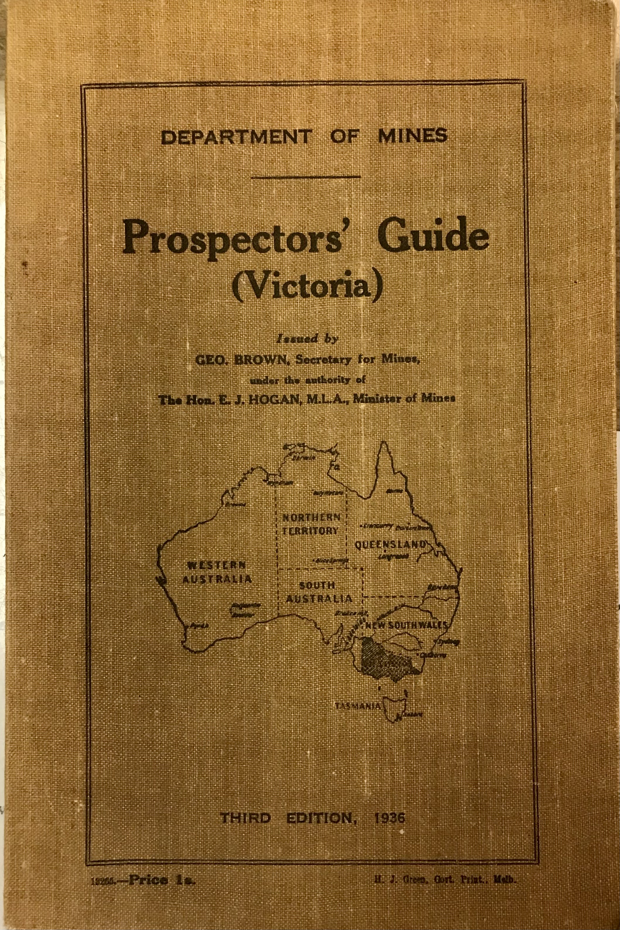 Prospectors' Guide (Victoria)  - Brown, Geo 