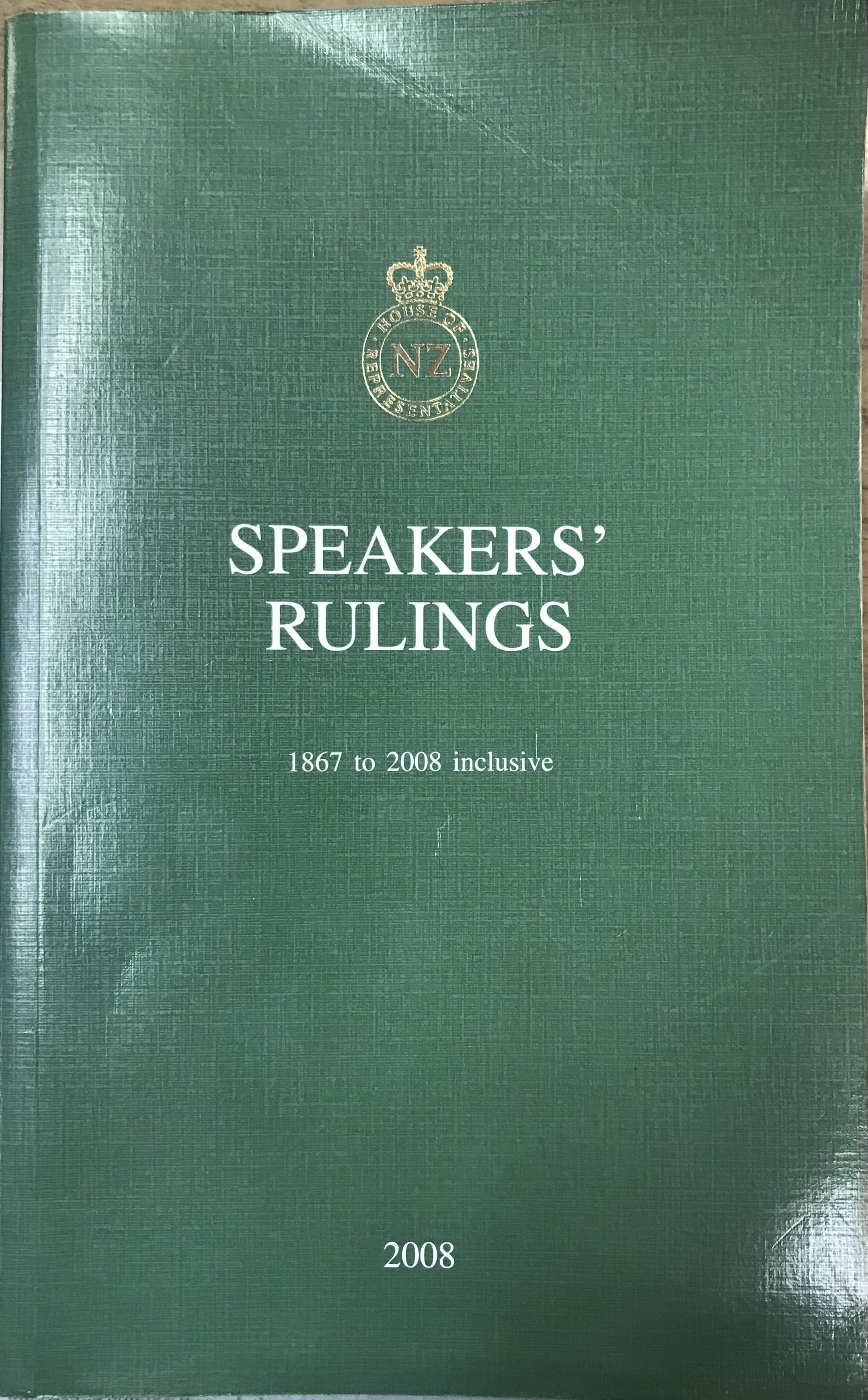 Speakers' Rulings - 1867 to 2008 - Curnin