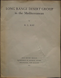 Long Range Desert Group in the Mediterranean (Episodes and Studies series) - Kay, R.L. 