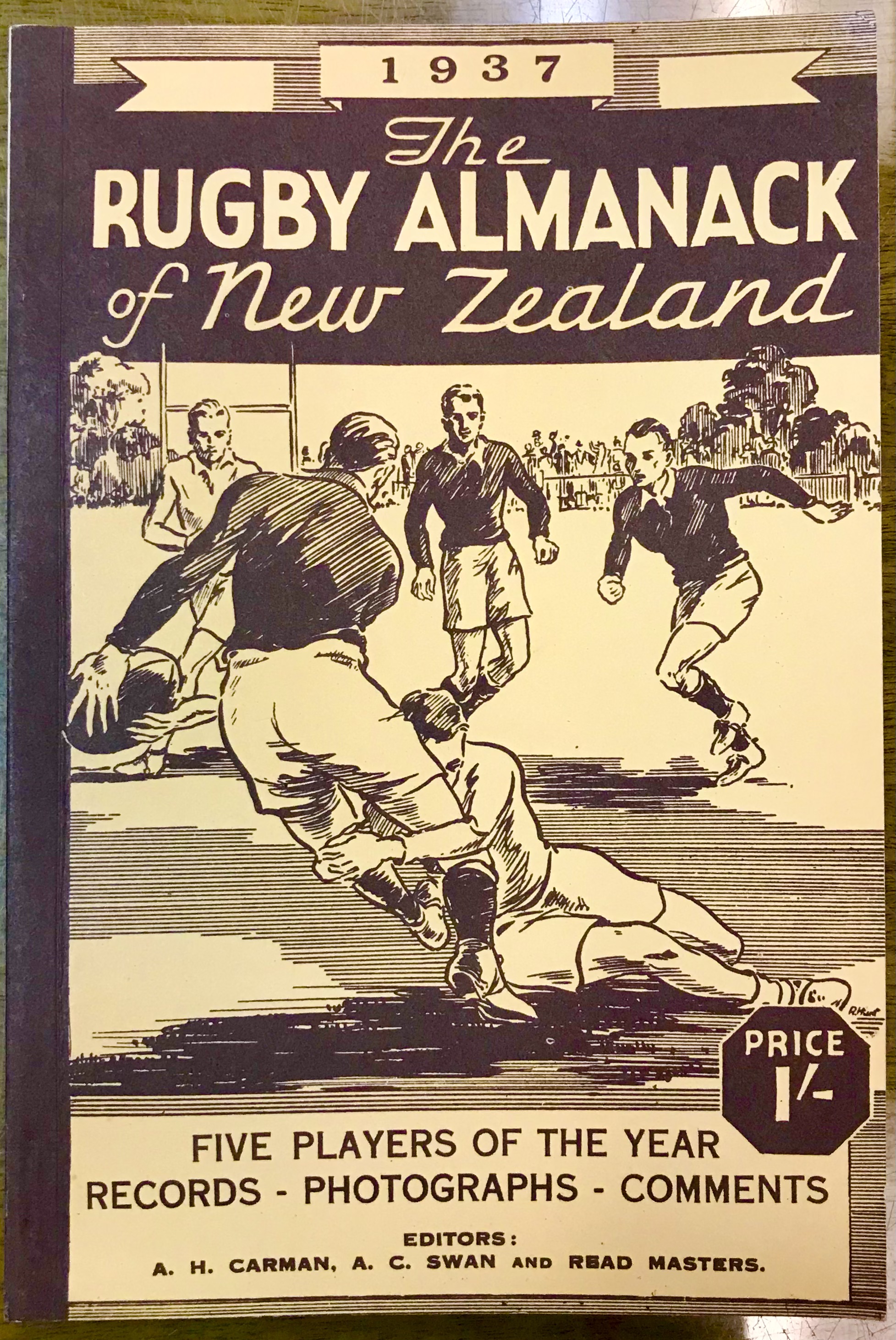 The Rugby Almanack of New Zealand 1937 (1994 facsimile) - Carman, A. H; Swan, A. C; Masters, Read